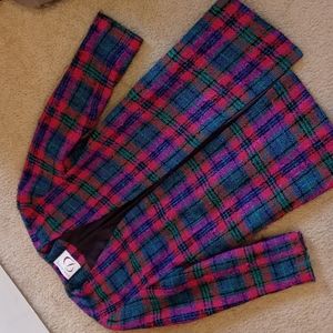 Long plaid boucle blazer